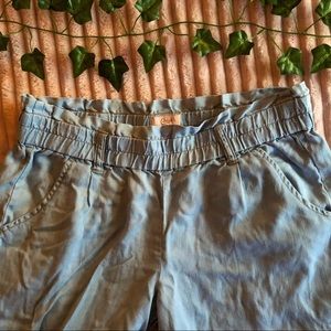 Candie's Casual Boho Chic Pants, Light Blue, Midrise, Wide-leg